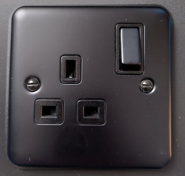 Matt black socket by Click Scolmore