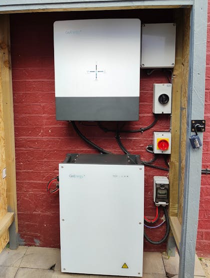 Home battery storage and inverter installation, Brighton. Aug 2024.